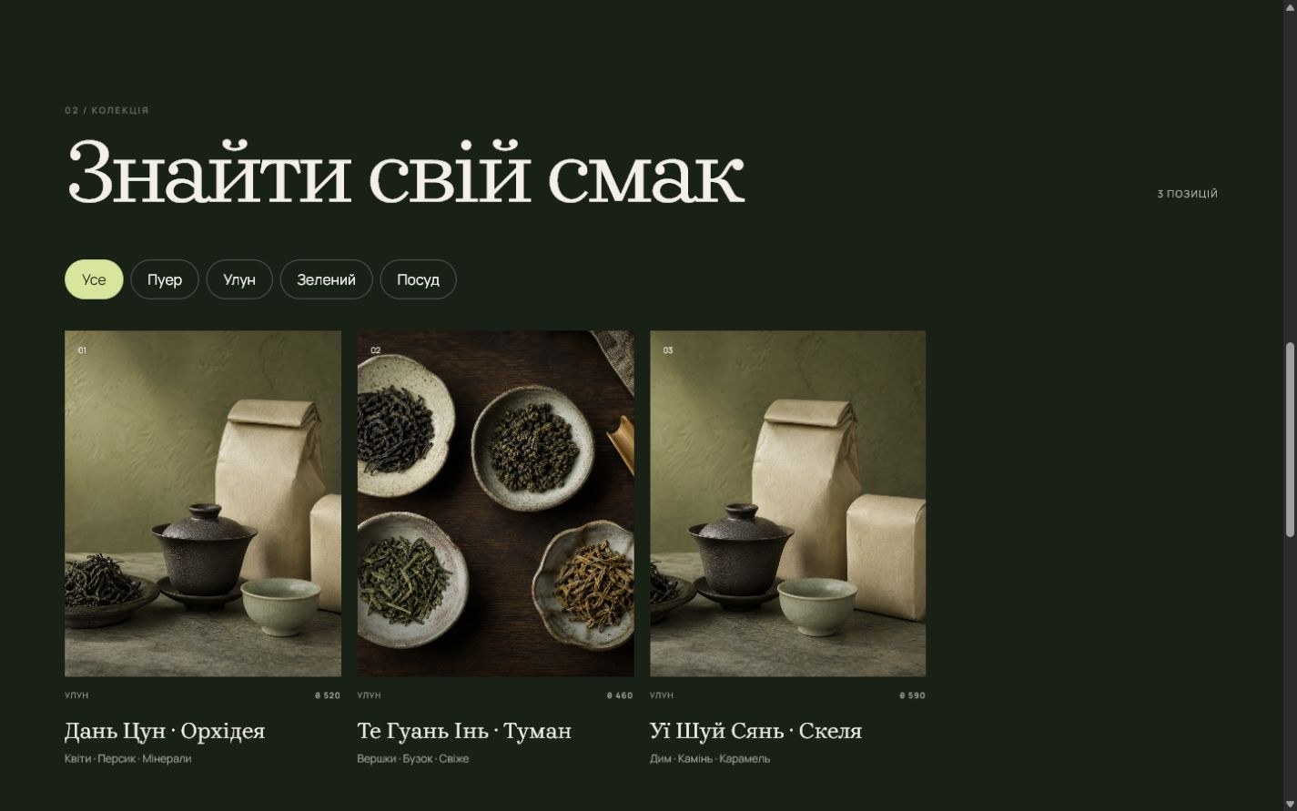 Тиша Чаю — Каталог по вкусу и категории